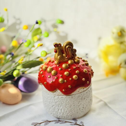 Аромасвеча в гипсовом подсвечнике , Пасха»