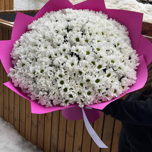 Букет из 35 хризантем