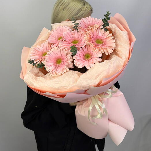 Нежно-розовые герберы 🌸