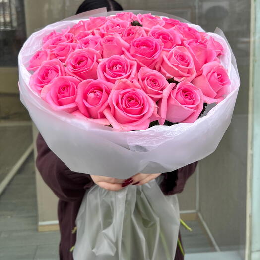Букет из 35 ярких роз 💖