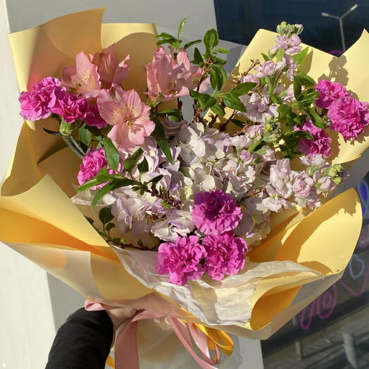 Букет на любой повод «Дофаминовое счастье»💛💕