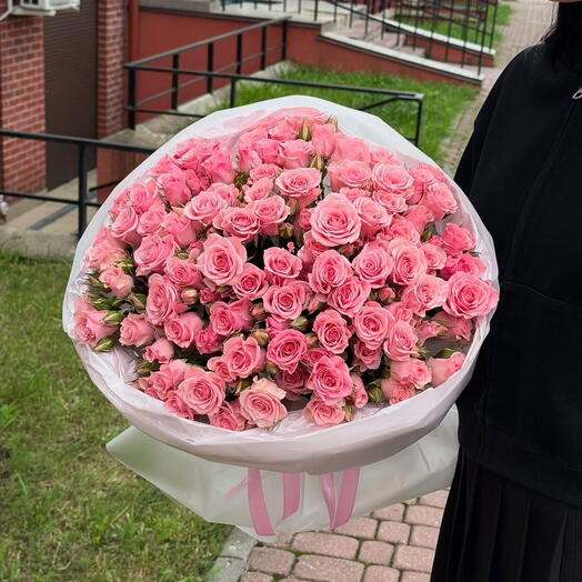 Букет розовый бархат 🌸 25 Роз