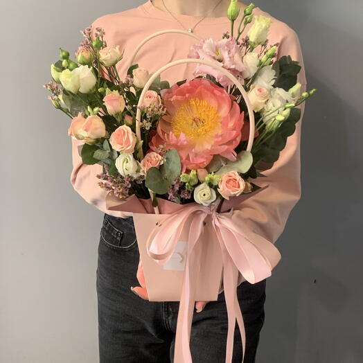 Композиция с пионом 🌺
