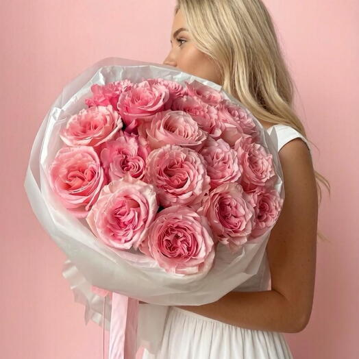 🌸 Монобукет из ароматных роз Pink O‘xara 🌸