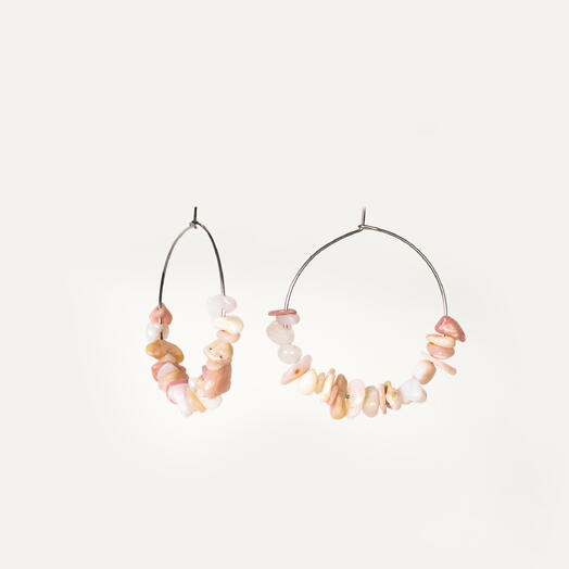 Серьги Корица Розовый опал Rh+ (EAR1028)