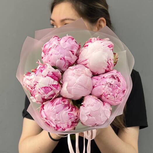 7 Пионы Сара Бернар в матовой упаковке (0006) peony