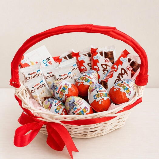 Корзинка с шоколадом Kinder
