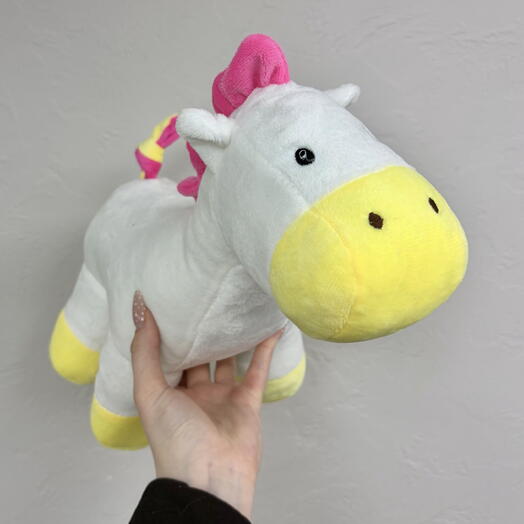Игрушка Лошадка с розовой гривой