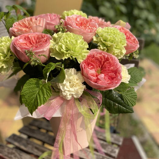 Пиано дная Роза и Dianthus