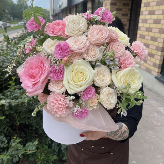 Композиция в коробке «Нежное облако»