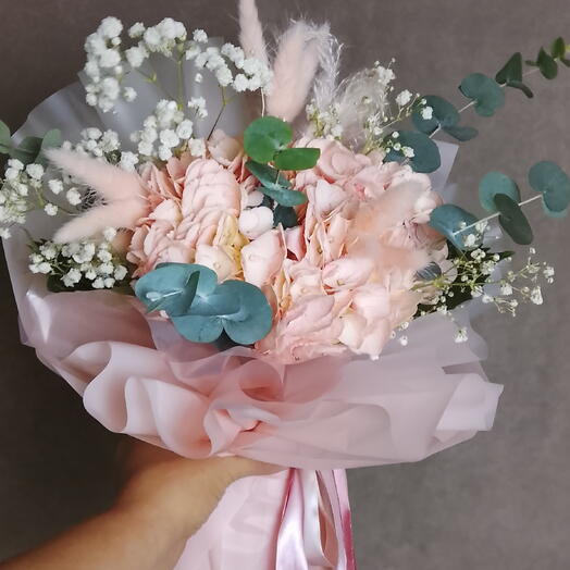 Гортензия с лагурусом🌸