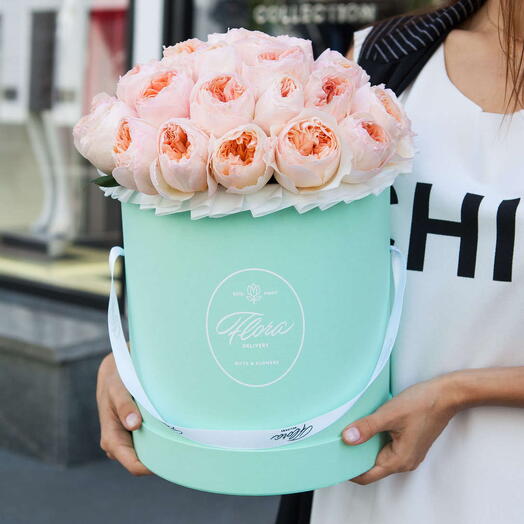 Hatbox Grand "Austin Juliet Roses" GREEN