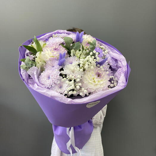 Букет с георгинами 💜