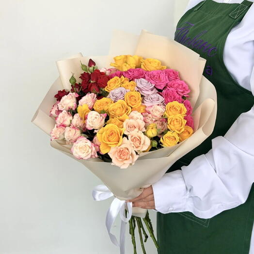 Микс кустовых роз (15шт.)