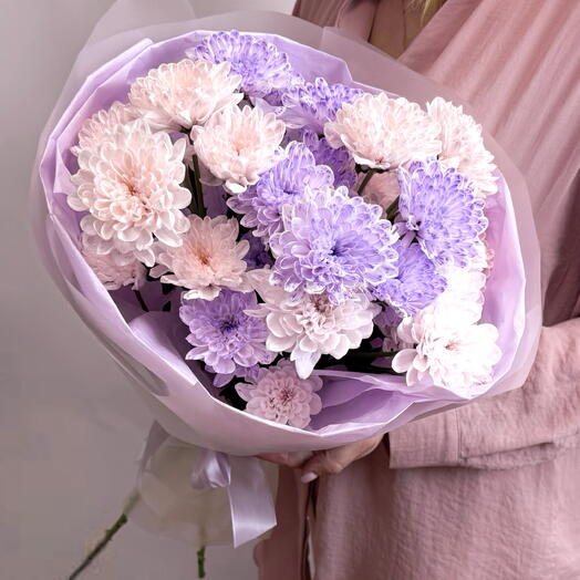 Букет из нежных хризантем 💟
