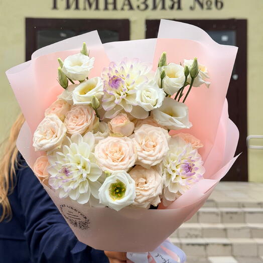 Букет "Розовое счастье"