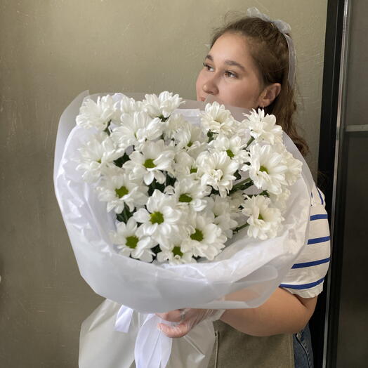 Монобукет из хризантем