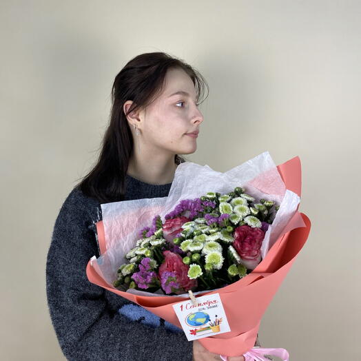 Нежный букет на первое сентября