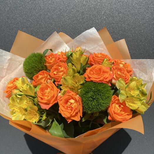 Букет из оранжевых роз 🧡