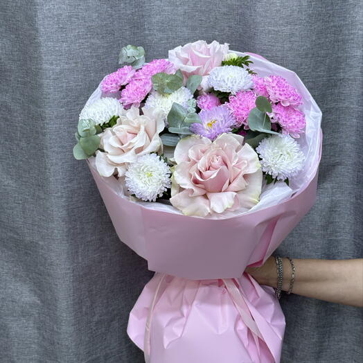 Букет с розой и астра 🌸