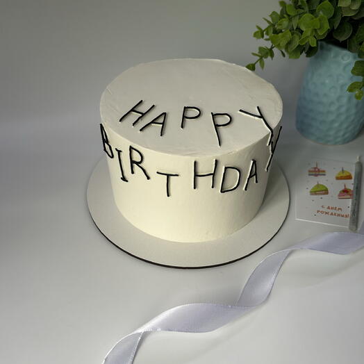 Тортик 1кг «Happy birthday» с вашей фотографией