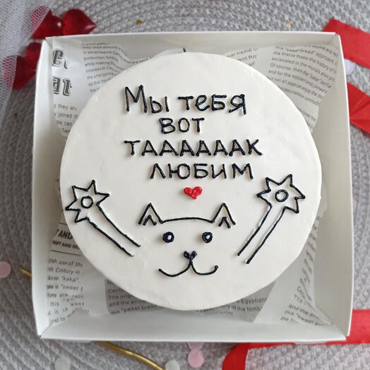 Бенто торт "Милый кот " 650 гр