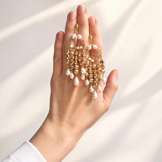 Серьги «Сердечный рассвет»