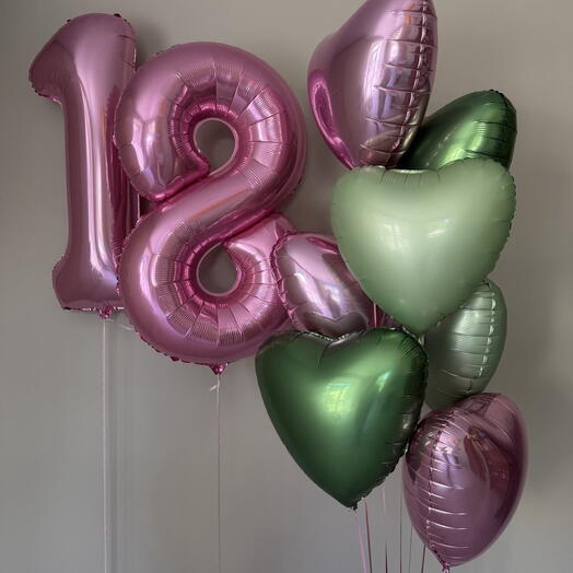 Набор воздушных шаров на 18 лет