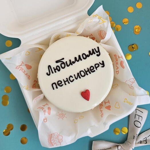 Bento birthday cake for "Beloved pensioner" gift