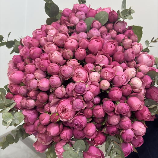 Огромный букет из Silva Pink