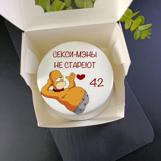 Торт муссово-бисквитный для мужчины с юмором