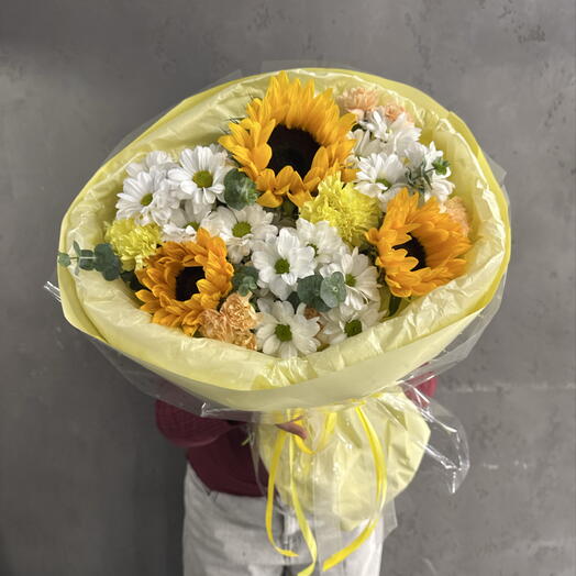 Осенний букетик с подсолнухами🌻