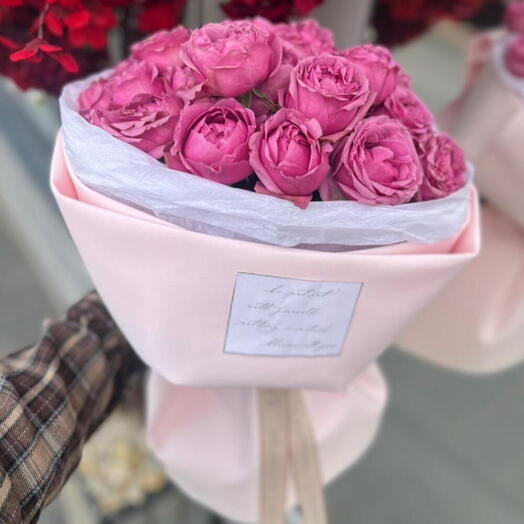 Кустовая роза 💜Пионовидная кустовая роза 🥰Букет из роз Розы