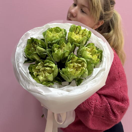 Букет из роз Вегги, зеленые модные розы 🌿