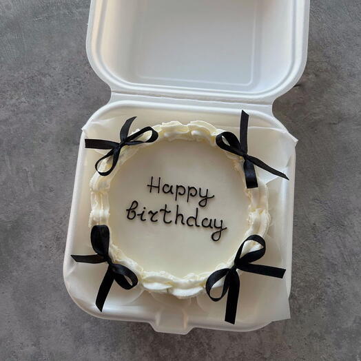 Бенто - торт с бантиками «Happy Birthday»