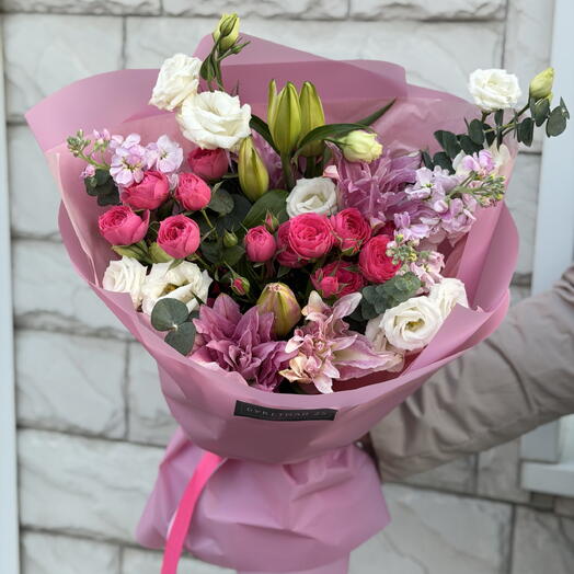Букет с лилией 💜💜💜