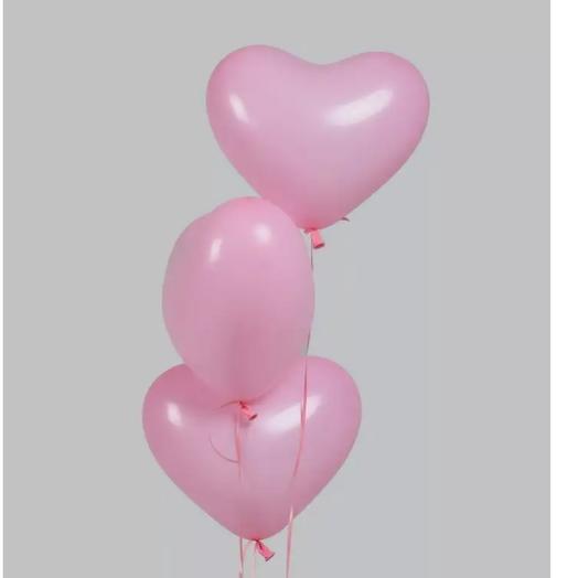 Conjunto de globos " corazones Rosados 3"