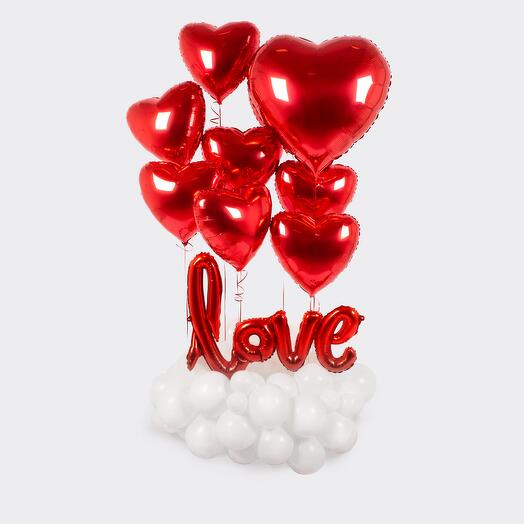 Composition of balloons " Island of Love"