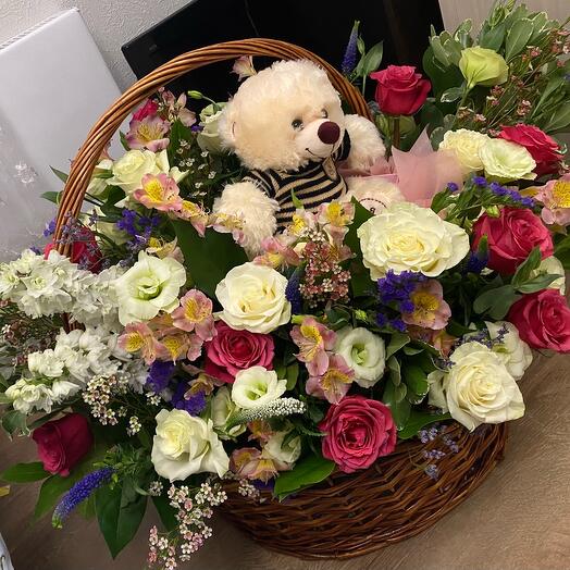 Basket with flowers