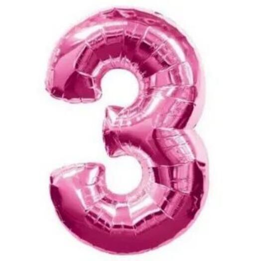 Foil ball "Digit 3"