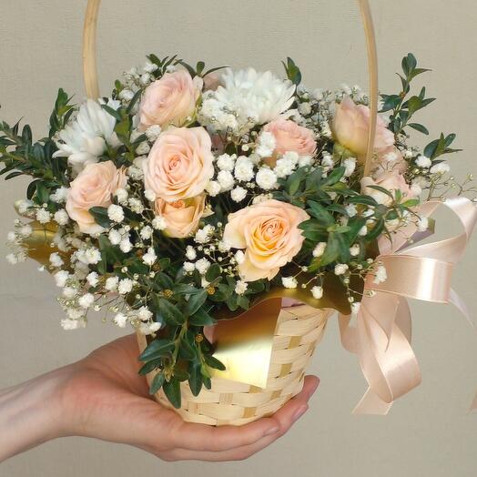 Basket with flowers