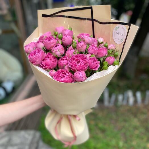 Bouquet with peony roses