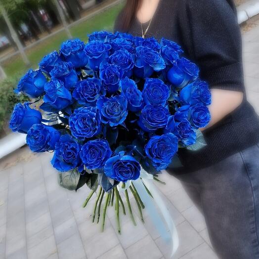 Букет из 31 синей розы