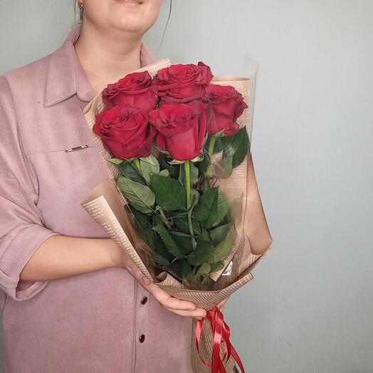 Rosas rojas 5 piezas