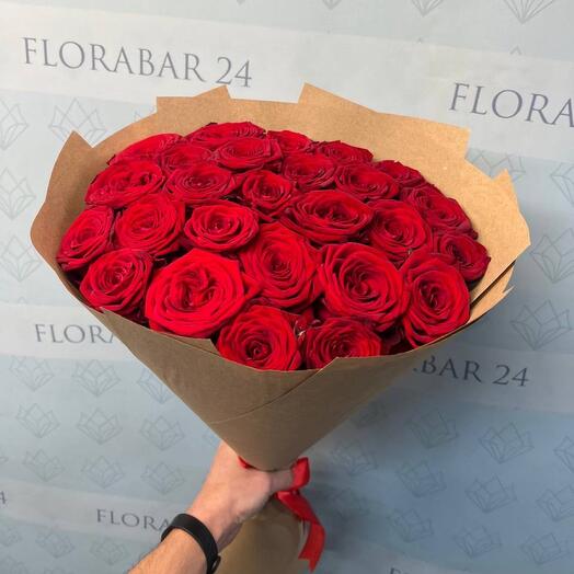 Ramo de 25 rosas rojas