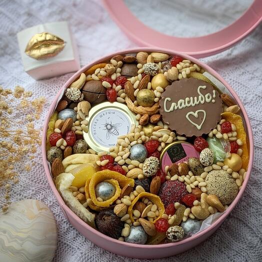 Juego de regalo de nueces y frutas secas "gracias" 21 * 7 cm