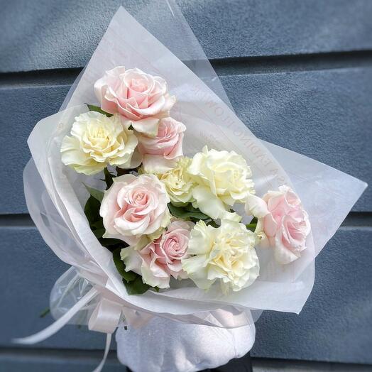 Rosas Holandesas rosa y blanco