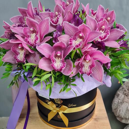 Composición De Orquídeas Cymbidium