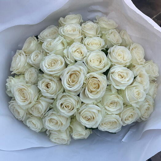 White roses 51 stems