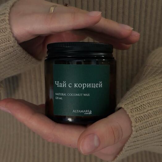 Ароматическая свеча "Чай с корицей" 120мл